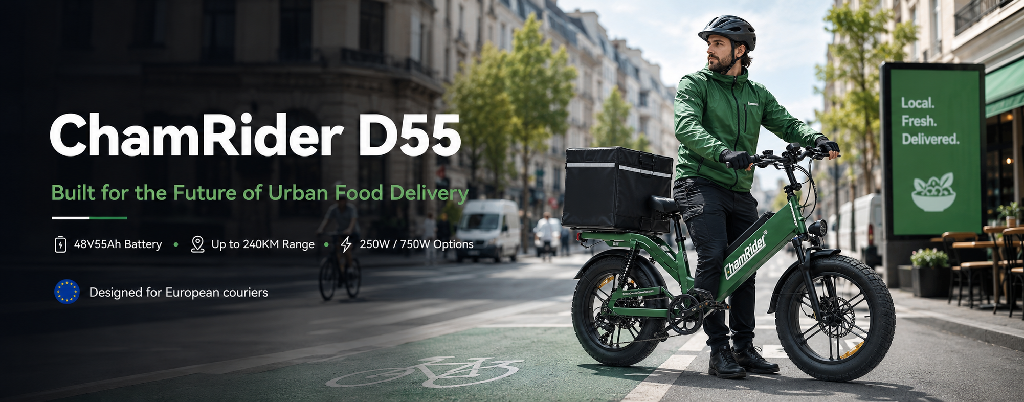 ChamRider D55 Delivery E-Bike for European Couriers
