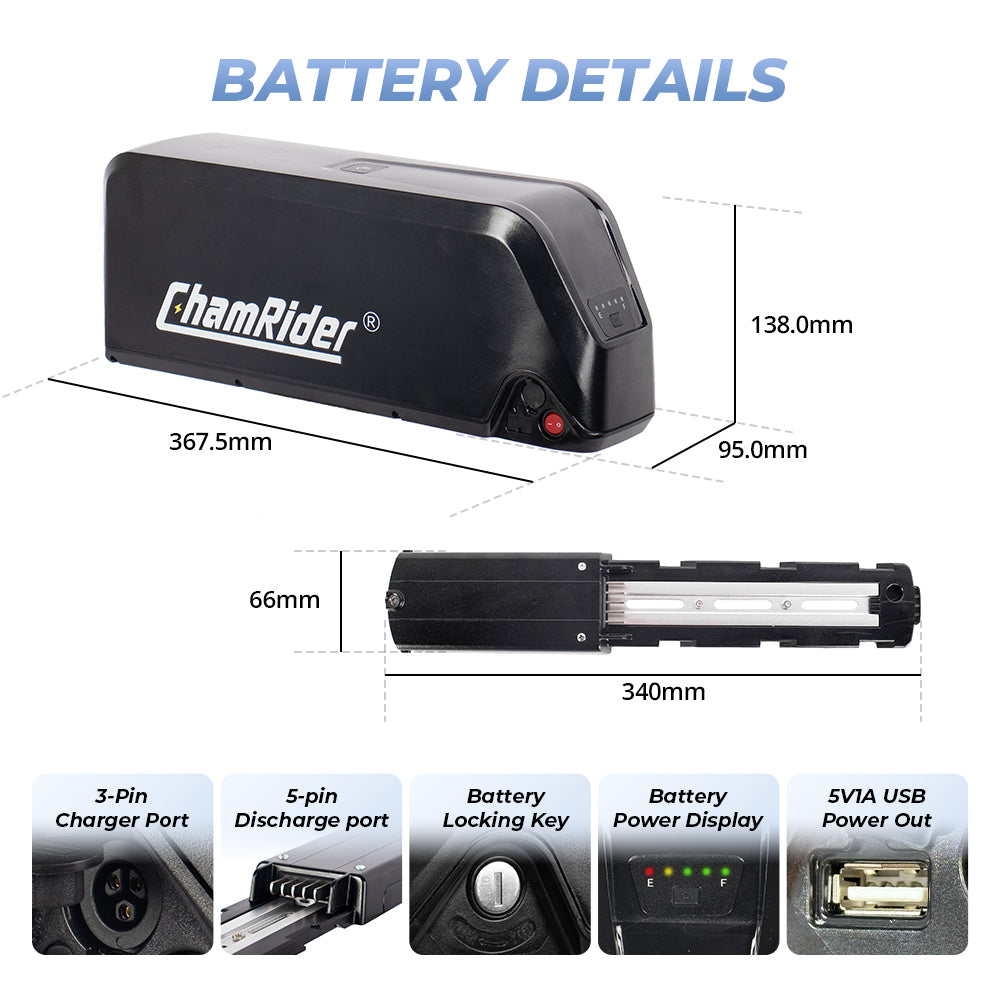ChamRider Hailong C Down Tube Battery