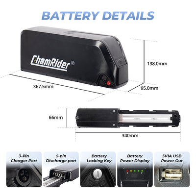 ChamRider Hailong C Down Tube Battery