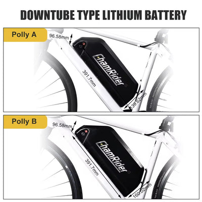 ChamRider DM427 PollyB Battery - 48V27AH High-Capacity Down Tube Battery for Long-Range Commuting & Food Delivery E-Bikes | Ultra Durable, Cost-Effective Power Solution