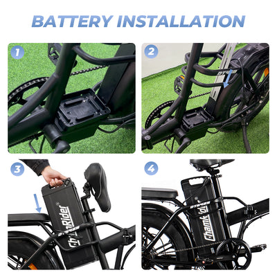 ChamRider 32AH Super Fish Battery – 32AH E-bike Power Unit | Fits DT450/DTS425 Perfectly | Polymer Cell with 40A BMS | High - Capacity Solution for European Food Delivery Cyclists