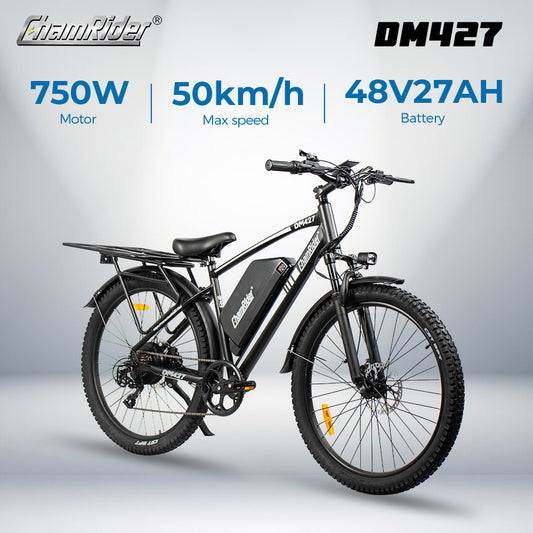ChamRider DM427 Pro E-bike - 750W 48V27AH Long Range Lightweight Electric City Bike Electric Mountain Bike VTT E-MTB, New Color