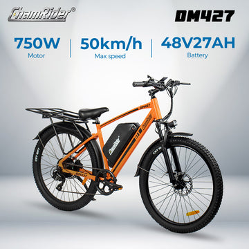 ChamRider DM427 Pro E-bike - 750W 48V27AH Long Range Lightweight Electric City Bike Electric Mountain Bike VTT E-MTB, New Color
