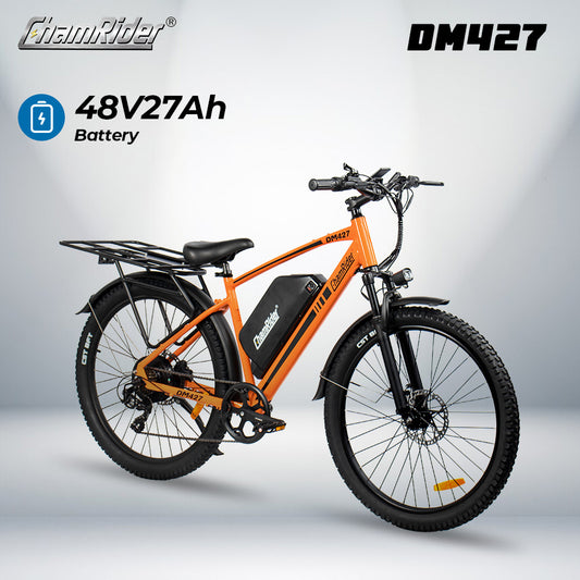 ChamRider DM427 E-bike - Long Range Lightweight Stylish Commuter & Delivery E-MTB for European Teens, Riders & Delivery Pros